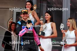 Esteban Ocon (FRA) Alpine F1 Team celebrates his third position on the podium. 28.05.2023. Formula 1 World Championship, Rd 7, Monaco Grand Prix, Monte Carlo, Monaco, Race Day.