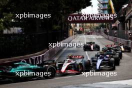 Nico Hulkenberg (GER) Haas VF-23 (Centre); Lance Stroll (CDN) Aston Martin F1 Team AMR23 (Left); and Logan Sargeant (USA) Williams Racing FW45 (Right), at the start of the race. 28.05.2023. Formula 1 World Championship, Rd 7, Monaco Grand Prix, Monte Carlo, Monaco, Race Day.