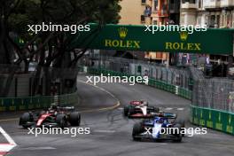 Logan Sargeant (USA) Williams Racing FW45 and Zhou Guanyu (CHN) Alfa Romeo F1 Team C43. 28.05.2023. Formula 1 World Championship, Rd 7, Monaco Grand Prix, Monte Carlo, Monaco, Race Day.