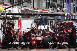 Kevin Magnussen (DEN) Haas VF-23 makes a pit stop. 28.05.2023. Formula 1 World Championship, Rd 7, Monaco Grand Prix, Monte Carlo, Monaco, Race Day.