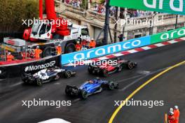 Yuki Tsunoda (JPN) AlphaTauri AT04 leads Zhou Guanyu (CHN) Alfa Romeo F1 Team C43 and Alexander Albon (THA) Williams Racing FW45. 28.05.2023. Formula 1 World Championship, Rd 7, Monaco Grand Prix, Monte Carlo, Monaco, Race Day.