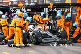 Lando Norris (GBR) McLaren MCL60 makes a pit stop. 28.05.2023. Formula 1 World Championship, Rd 7, Monaco Grand Prix, Monte Carlo, Monaco, Race Day.