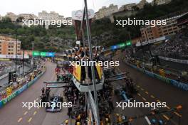 Pierre Gasly (FRA) Alpine F1 Team A523 makes a pit stop. 28.05.2023. Formula 1 World Championship, Rd 7, Monaco Grand Prix, Monte Carlo, Monaco, Race Day.
