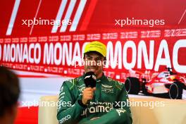 Fernando Alonso (ESP) Aston Martin F1 Team in the poat qualifying FIA Press Conference. 27.05.2023. Formula 1 World Championship, Rd 7, Monaco Grand Prix, Monte Carlo, Monaco, Qualifying Day.