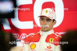 Charles Leclerc (MON) Ferrari in the post qualifying FIA Press Conference. 27.05.2023. Formula 1 World Championship, Rd 7, Monaco Grand Prix, Monte Carlo, Monaco, Qualifying Day.
