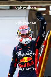 Max Verstappen (NLD) Red Bull Racing celebrates his pole position in qualifying parc ferme. 27.05.2023. Formula 1 World Championship, Rd 7, Monaco Grand Prix, Monte Carlo, Monaco, Qualifying Day.