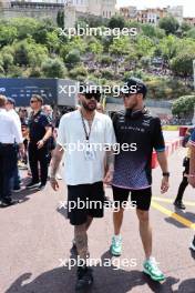 Pierre Gasly (FRA) Alpine F1 Team with Neymar (BRA) Football Player. 28.05.2023. Formula 1 World Championship, Rd 7, Monaco Grand Prix, Monte Carlo, Monaco, Race Day.