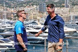 Logan Sargeant (USA) Williams Racing with Thibaut Courtois (BEL) Real Madrid Goalkeeper 28.05.2023. Formula 1 World Championship, Rd 7, Monaco Grand Prix, Monte Carlo, Monaco, Race Day.