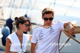 George Russell (GBR) Mercedes AMG F1 with girlfriend Carmen Montero Mundt. 28.05.2023. Formula 1 World Championship, Rd 7, Monaco Grand Prix, Monte Carlo, Monaco, Race Day.
