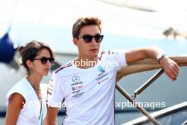 George Russell (GBR) Mercedes AMG F1 with girlfriend Carmen Montero Mundt. 28.05.2023. Formula 1 World Championship, Rd 7, Monaco Grand Prix, Monte Carlo, Monaco, Race Day.