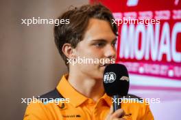 Oscar Piastri (AUS) McLaren in the FIA Press Conference. 25.05.2023. Formula 1 World Championship, Rd 7, Monaco Grand Prix, Monte Carlo, Monaco, Preparation Day.