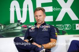 Christian Horner (GBR) Red Bull Racing Team Principal in the FIA Press Conference. 27.10.2023. Formula 1 World Championship, Rd 20, Mexican Grand Prix, Mexico City, Mexico, Practice Day.