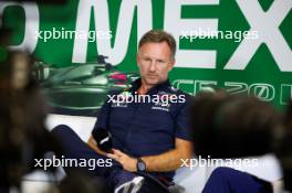 Christian Horner (GBR) Red Bull Racing Team Principal in the FIA Press Conference. 27.10.2023. Formula 1 World Championship, Rd 20, Mexican Grand Prix, Mexico City, Mexico, Practice Day.