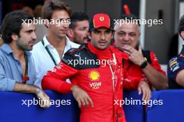 Carlos Sainz Jr (ESP) Ferrari in qualifying parc ferme. 28.10.2023. Formula 1 World Championship, Rd 20, Mexican Grand Prix, Mexico City, Mexico, Qualifying Day.