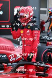 Charles Leclerc (MON) Ferrari SF-23 celebrates his pole position in qualifying parc ferme. 28.10.2023. Formula 1 World Championship, Rd 20, Mexican Grand Prix, Mexico City, Mexico, Qualifying Day.