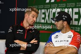 (L to R): Nico Hulkenberg (GER) Haas F1 Team and Pierre Gasly (FRA) Alpine F1 Team in the FIA Press Conference. 26.10.2023. Formula 1 World Championship, Rd 20, Mexican Grand Prix, Mexico City, Mexico, Preparation Day.