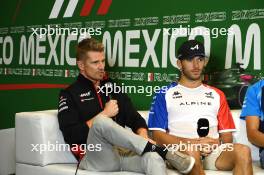 (L to R): Nico Hulkenberg (GER) Haas F1 Team and Pierre Gasly (FRA) Alpine F1 Team in the FIA Press Conference. 26.10.2023. Formula 1 World Championship, Rd 20, Mexican Grand Prix, Mexico City, Mexico, Preparation Day.