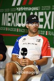 Pierre Gasly (FRA) Alpine F1 Team in the FIA Press Conference. 26.10.2023. Formula 1 World Championship, Rd 20, Mexican Grand Prix, Mexico City, Mexico, Preparation Day.