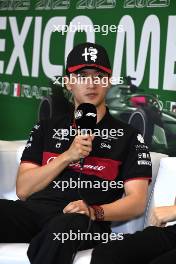 Zhou Guanyu (CHN) Alfa Romeo F1 Team in the FIA Press Conference. 26.10.2023. Formula 1 World Championship, Rd 20, Mexican Grand Prix, Mexico City, Mexico, Preparation Day.