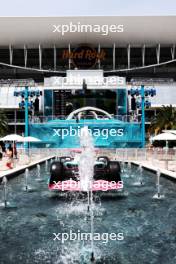 Paddock atmosphere - water fountain with a racing car. 05.05.2023. Formula 1 World Championship, Rd 5, Miami Grand Prix, Miami, Florida, USA, Practice Day.