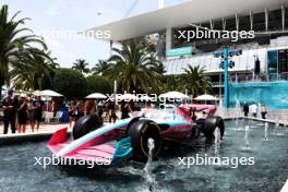Paddock atmosphere - water fountain with a racing car. 05.05.2023. Formula 1 World Championship, Rd 5, Miami Grand Prix, Miami, Florida, USA, Practice Day.