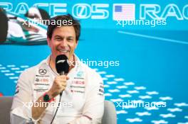 Toto Wolff (GER) Mercedes AMG F1 Shareholder and Executive Director in the FIA Press Conference. 05.05.2023. Formula 1 World Championship, Rd 5, Miami Grand Prix, Miami, Florida, USA, Practice Day.