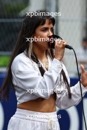 The anthem singer on the grid. 07.05.2023. Formula 1 World Championship, Rd 5, Miami Grand Prix, Miami, Florida, USA, Race Day.