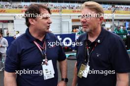 Jim Farley (USA) CEO at Ford Motor Company with Mika Hakkinen (FIN). 07.05.2023. Formula 1 World Championship, Rd 5, Miami Grand Prix, Miami, Florida, USA, Race Day.