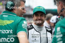 Fernando Alonso (ESP) Aston Martin F1 Team on the grid. 07.05.2023. Formula 1 World Championship, Rd 5, Miami Grand Prix, Miami, Florida, USA, Race Day.
