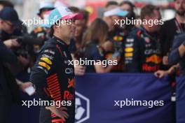 Sergio Perez (MEX) Red Bull Racing in parc ferme. 07.05.2023. Formula 1 World Championship, Rd 5, Miami Grand Prix, Miami, Florida, USA, Race Day.