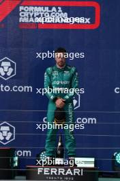 Third placed Fernando Alonso (ESP) Aston Martin F1 Team on the podium. 07.05.2023. Formula 1 World Championship, Rd 5, Miami Grand Prix, Miami, Florida, USA, Race Day.