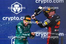 Fernando Alonso (ESP), Aston Martin Racing and Max Verstappen (NLD), Red Bull Racing  07.05.2023. Formula 1 World Championship, Rd 5, Miami Grand Prix, Miami, Florida, USA, Race Day.