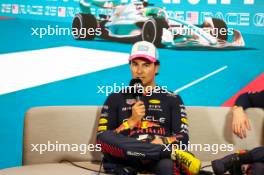 Sergio Perez (MEX) Red Bull Racing in the post race FIA Press Conference. 07.05.2023. Formula 1 World Championship, Rd 5, Miami Grand Prix, Miami, Florida, USA, Race Day.