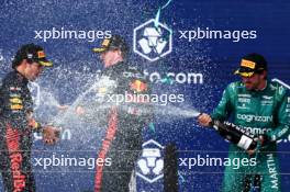 Sergio Perez (MEX), Red Bull Racing Max Verstappen (NLD), Red Bull Racing and Fernando Alonso (ESP), Aston Martin Racing  07.05.2023. Formula 1 World Championship, Rd 5, Miami Grand Prix, Miami, Florida, USA, Race Day.