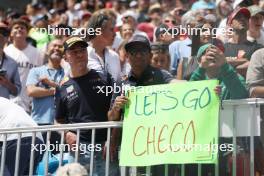 Sergio Perez (MEX) Red Bull Racing fans in the grandstand. 07.05.2023. Formula 1 World Championship, Rd 5, Miami Grand Prix, Miami, Florida, USA, Race Day.