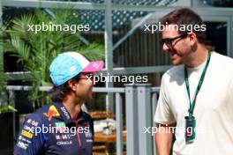 (L to R): Sergio Perez (MEX) Red Bull Racing with Juan Martin del Potro (ARG) Tennis Player. 06.05.2023. Formula 1 World Championship, Rd 5, Miami Grand Prix, Miami, Florida, USA, Qualifying Day.