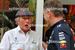 (L to R): Jackie Stewart (GBR) with Christian Horner (GBR) Red Bull Racing Team Principal. 06.05.2023. Formula 1 World Championship, Rd 5, Miami Grand Prix, Miami, Florida, USA, Qualifying Day.