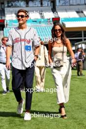 (L to R): George Russell (GBR) Mercedes AMG F1 with his girlfriend Carmen Montero Mundt. 06.05.2023. Formula 1 World Championship, Rd 5, Miami Grand Prix, Miami, Florida, USA, Qualifying Day.