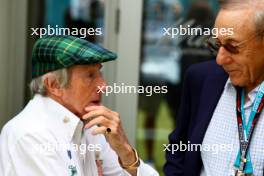 (L to R): Jackie Stewart (GBR) with Stephen Ross (USA) Related Companies Chairman, Miami Dolphins and Hard Rock Stadium Owner. 07.05.2023. Formula 1 World Championship, Rd 5, Miami Grand Prix, Miami, Florida, USA, Race Day.