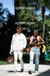 (L to R): Pierre Gasly (FRA) Alpine F1 Team with his girlfriend Kika Cerqueira Gomes (POR). 04.05.2023. Formula 1 World Championship, Rd 5, Miami Grand Prix, Miami, Florida, USA, Preparation Day.
