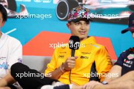 Lando Norris (GBR) McLaren in the FIA Press Conference. 04.05.2023. Formula 1 World Championship, Rd 5, Miami Grand Prix, Miami, Florida, USA, Preparation Day.