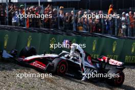 Nico Hulkenberg (GER) Haas VF-23 ran off in the first practice session. 25.08.2023. Formula 1 World Championship, Rd 14, Dutch Grand Prix, Zandvoort, Netherlands, Practice Day.