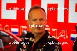 Paul Monaghan (GBR) Red Bull Racing Chief Engineer in the FIA Press Conference. 25.08.2023. Formula 1 World Championship, Rd 14, Dutch Grand Prix, Zandvoort, Netherlands, Practice Day.