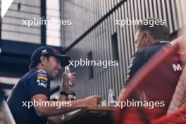 (L to R): Sergio Perez (MEX) Red Bull Racing with Christian Horner (GBR) Red Bull Racing Team Principal. 25.08.2023. Formula 1 World Championship, Rd 14, Dutch Grand Prix, Zandvoort, Netherlands, Practice Day.