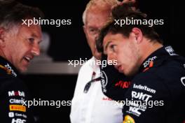 (L to R): Christian Horner (GBR) Red Bull Racing Team Principal with Dr Helmut Marko (AUT) Red Bull Motorsport Consultant and Max Verstappen (NLD) Red Bull Racing. 25.08.2023. Formula 1 World Championship, Rd 14, Dutch Grand Prix, Zandvoort, Netherlands, Practice Day.
