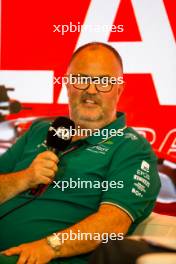 Tom McCullough (GBR) Aston Martin F1 Team Performance Director in the FIA Press Conference. 25.08.2023. Formula 1 World Championship, Rd 14, Dutch Grand Prix, Zandvoort, Netherlands, Practice Day.