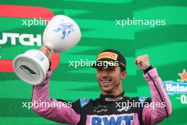 Pierre Gasly (FRA) Alpine F1 Team celebrates his third position on the podium. 27.08.2023. Formula 1 World Championship, Rd 14, Dutch Grand Prix, Zandvoort, Netherlands, Race Day.