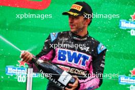 Pierre Gasly (FRA) Alpine F1 Team celebrates his third position on the podium. 27.08.2023. Formula 1 World Championship, Rd 14, Dutch Grand Prix, Zandvoort, Netherlands, Race Day.