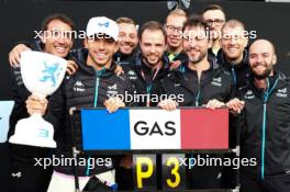 Pierre Gasly (FRA) Alpine F1 Team celebrates his third position with the team. 27.08.2023. Formula 1 World Championship, Rd 14, Dutch Grand Prix, Zandvoort, Netherlands, Race Day.