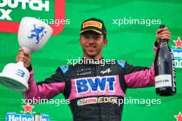 Pierre Gasly (FRA) Alpine F1 Team celebrates his third position on the podium. 27.08.2023. Formula 1 World Championship, Rd 14, Dutch Grand Prix, Zandvoort, Netherlands, Race Day.